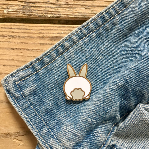Bummy Rabbit Enamel Pin | Funny Gifts for Animal Lovers