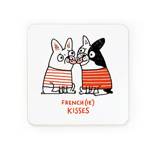 Frenchie Kisses You Coaster | Gifts for Animal Lovers