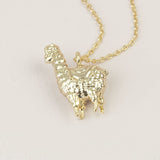 Gold Llama Necklace Pendant | Gifts for Animal Lovers