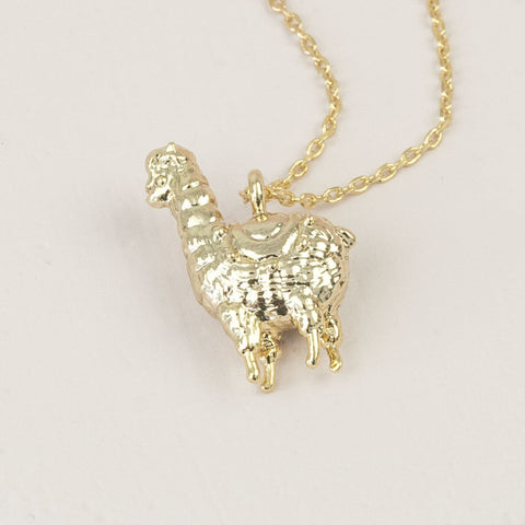 Gold Llama Necklace Pendant | Gifts for Animal Lovers