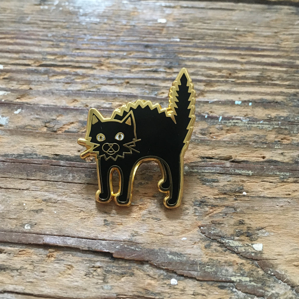Scaredy Cat Enamel Pin | Stocking Fillers for Pet Lovers
