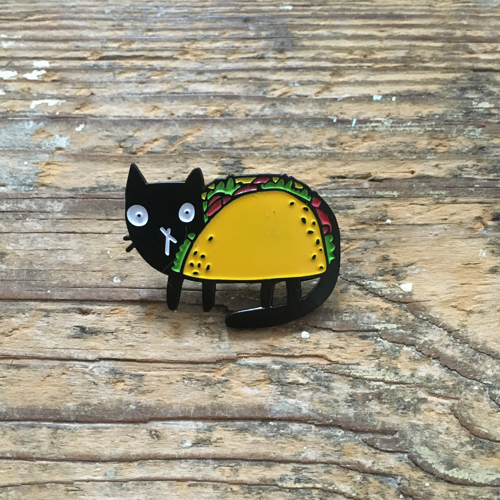 Taco Cat Enamel Pin | Cute Animal Gifts | Free UK Delivery