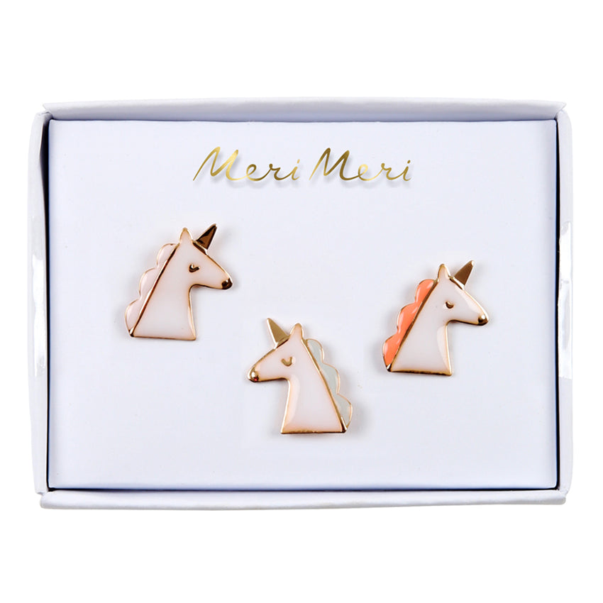Unicorn Enamel Pins by Meri Meri at Gifts for Animal Lovers