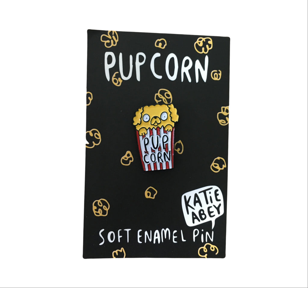 Pupcorn Enamel Pin | Punderful Gifts for Dog Lovers