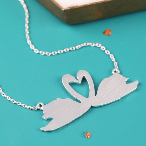 Silver Swans Necklace | Jewellery at Gifts for Animal Lovers